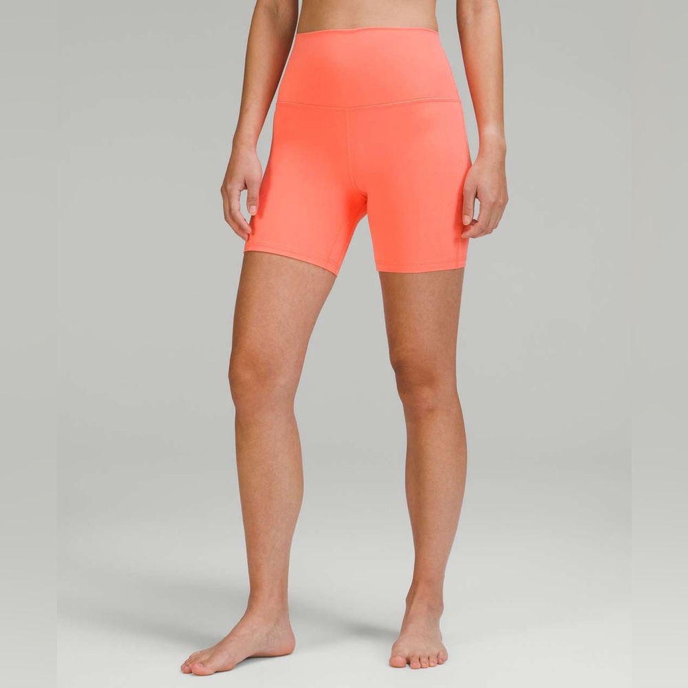 Lululemon Align Shorts 6 inch Raspberry cream size 8 orange